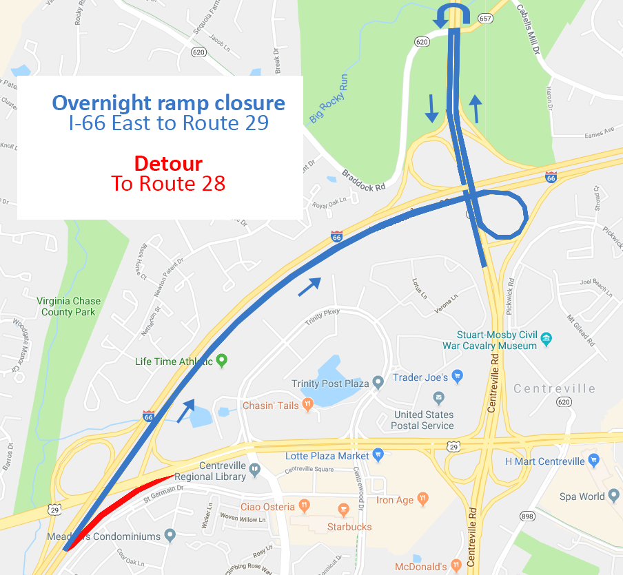 overnight closure map