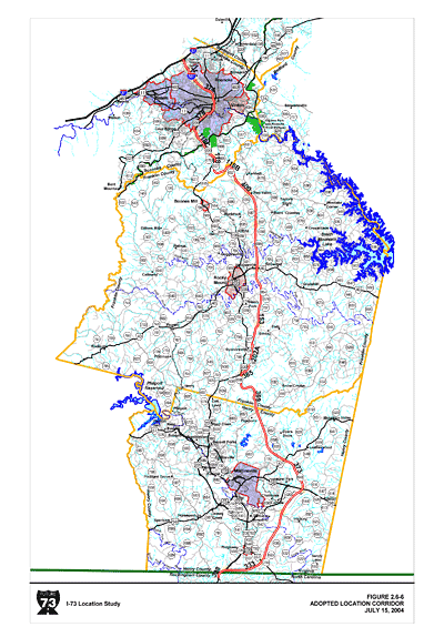 I-73 Location Map